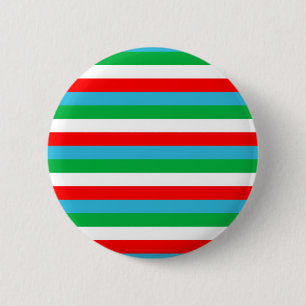 Djibouti Uzbekistan Equatorial Guinea flag stripes 6 Cm Round Badge