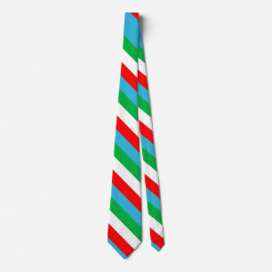 Djibouti Uzbekistan Equatorial Guinea flag stripes Tie