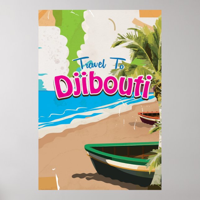 Djibouti vintage travel poster (Front)