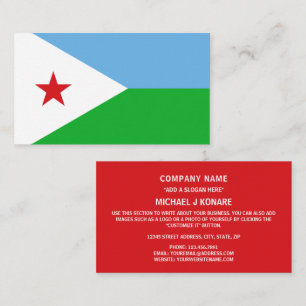 Djiboutian Flag, Flag of Djibouti Business Card
