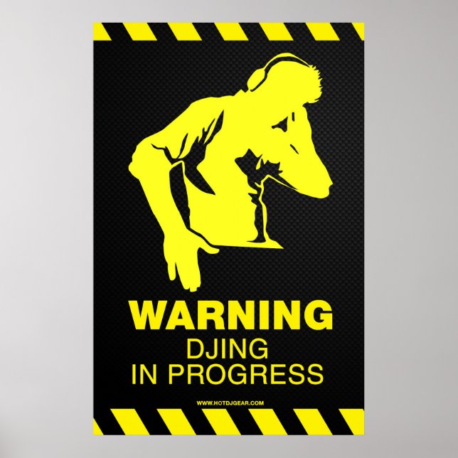 DJing In Progress - DJ Poster Turntable Deck (Front)