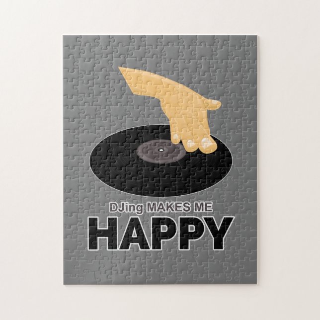 DJing Makes Me Happy Jigsaw Puzzle (Vertical)