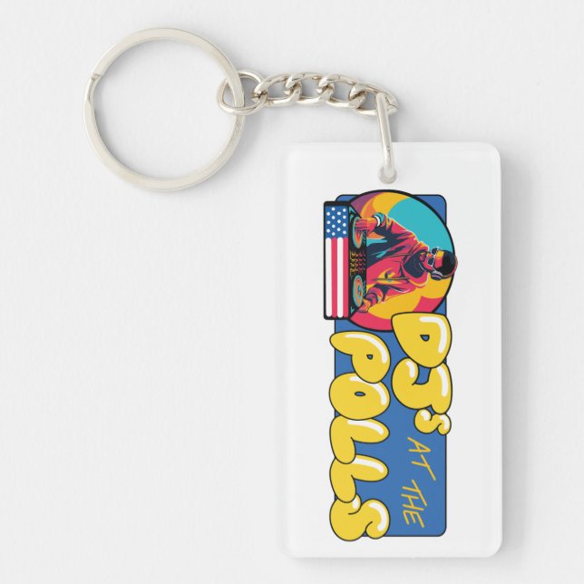 DJs at the Polls Keychain (Front)