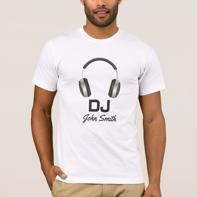 DJs Deejay Name Headphones Music T-Shirt (Front)