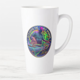Dj's Keep The World Spinning Latte Mug