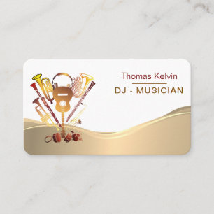 DJs Music Instruments Event Organiser Rainbow Business Card