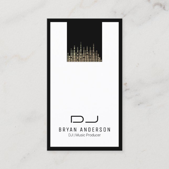 Djs Professional Music Business Card (Front)