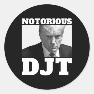 Djt President Trump 2024 Trump Mugshot  Classic Round Sticker