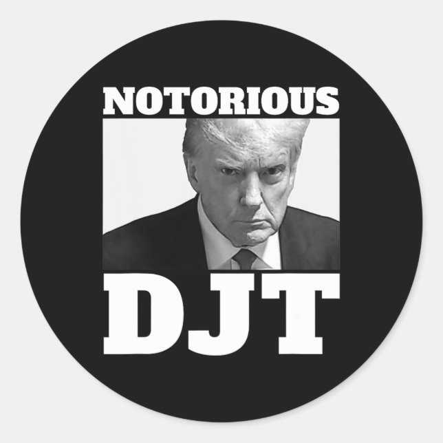 Djt President Trump 2024 Trump Mugshot  Classic Round Sticker (Front)