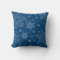 Dk Blue Christmas BG Snowflake Boarder Clipart
