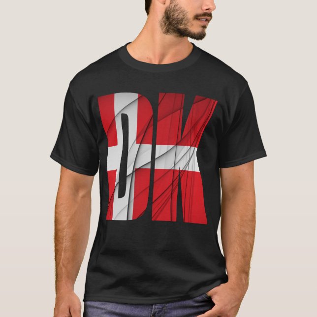DK - Denmark Flag T-Shirt (Front)