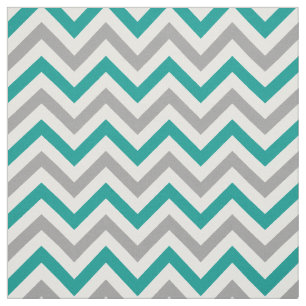 Dk Teal, Dk Grey, White LG Chevron ZigZag Sz6 Fabric