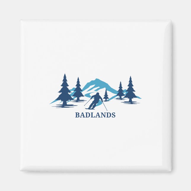 Dlands Wisconsin Ski Resort Skiing Skier  Magnet (Front)