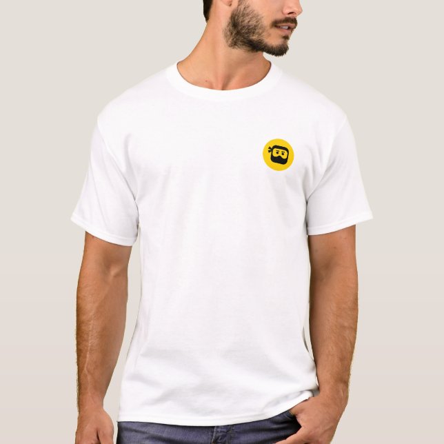DLive Ninja Icon White Apparel T-Shirt (Front)
