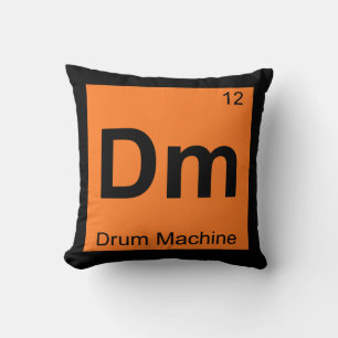 Dm - Drum Machine Chemistry Periodic Table Symbol Cushion