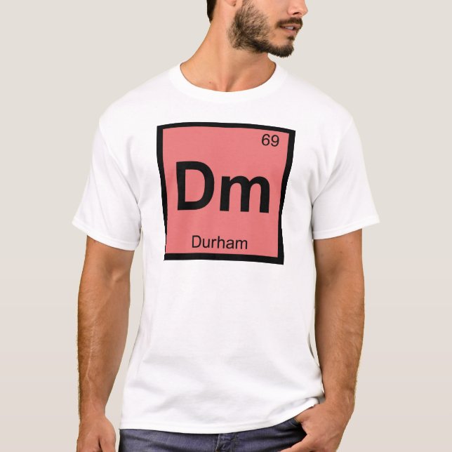 Dm - Durham North Carolina Chemistry City Symbol T-Shirt (Front)