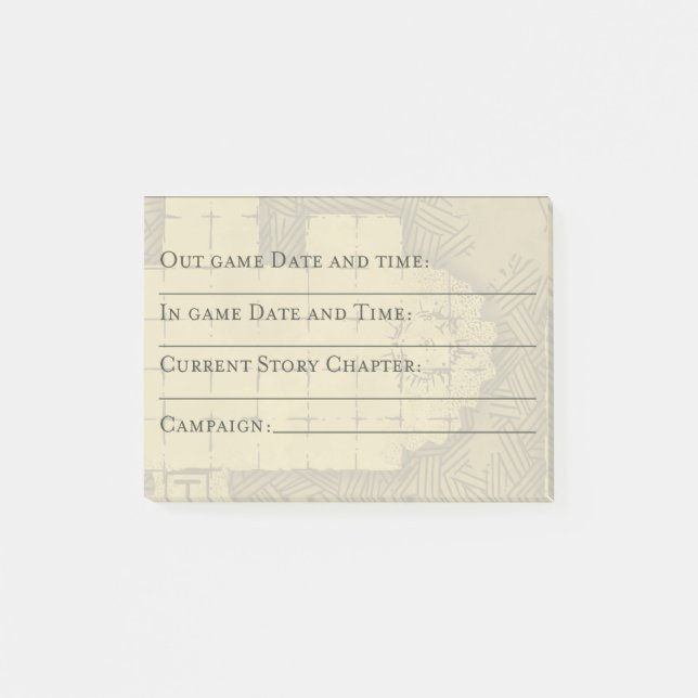 DM Graphic Post-it Organiser; Date, Time, Campaign Notes (Front)