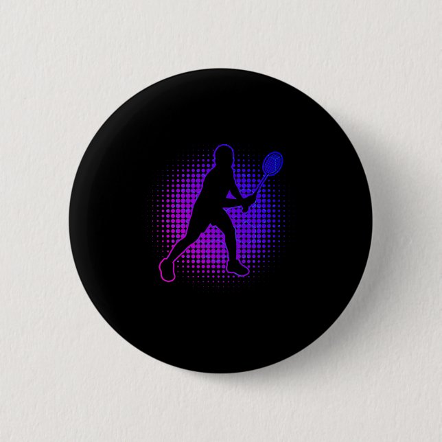 Dminton Player Dminton Women's Squash Shuttle  6 Cm Round Badge (Front)