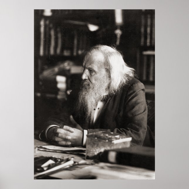 Dmitri Ivanovich Mendeleev Portrait Poster (Front)