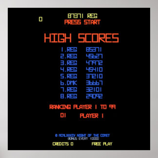 DMK High Score  Night of the Comet Poster