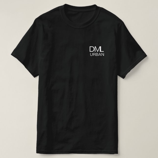 DML URBAN Simple Black T-Shirt (Design Front)