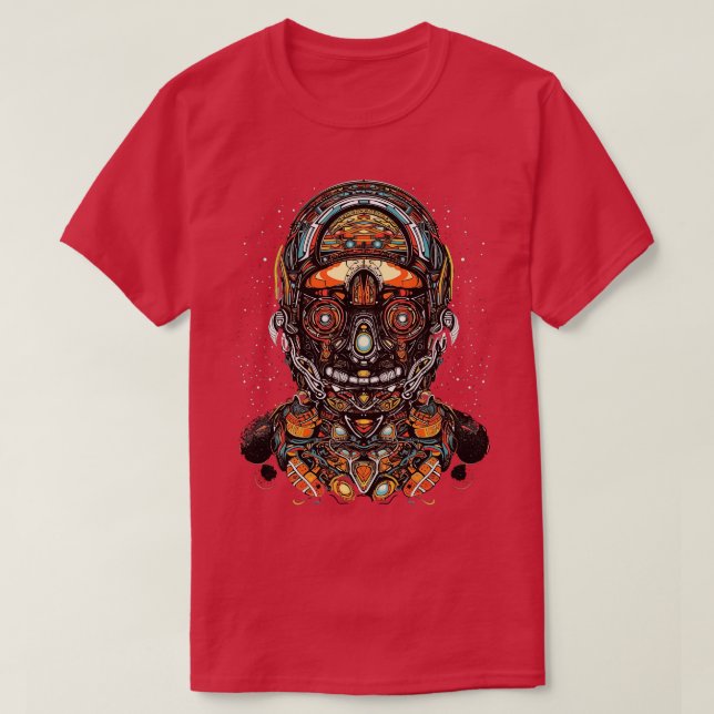DMT Art Psychedelic Spaceman 1 T-Shirt (Design Front)
