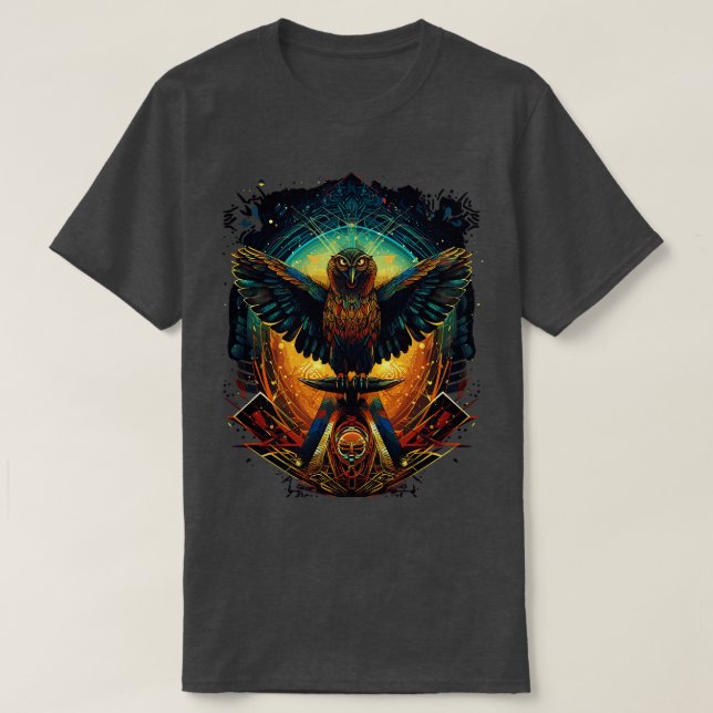 DMT Art Shamanic Eagle T-Shirt (Design Front)