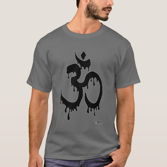 DMT SPIRITUAL GRAFFITI - AUM MANI PADME HUM OM T-Shirt (Front)