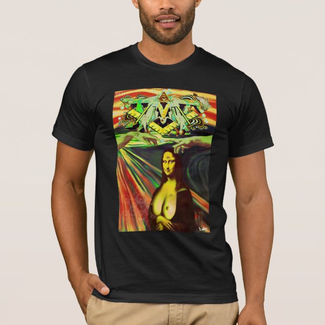 DMT SPIRITUAL GRAFFITI - REMIX OF FAMOUS PAINTING T-Shirt (Front)