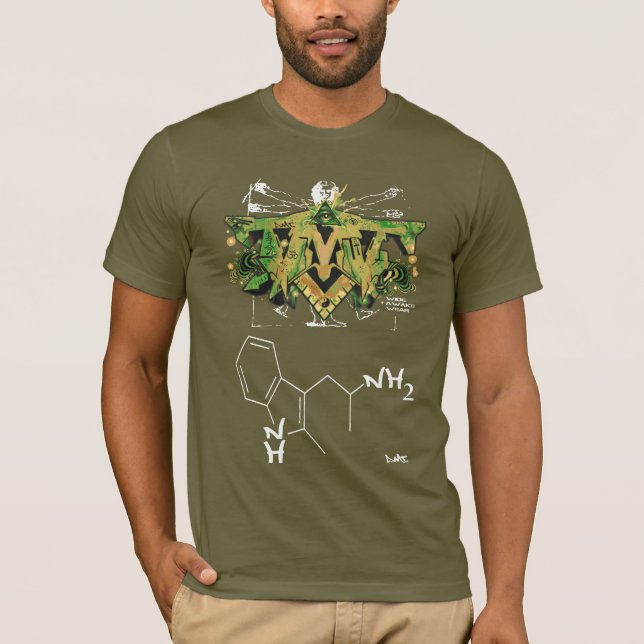 DMT STRUCTURE - DMT SPIRITUAL GRAFFITI T-Shirt (Front)