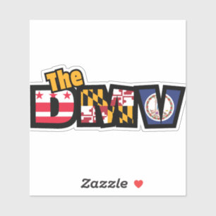 DMV DC Maryland Virginia Die Cut Decal