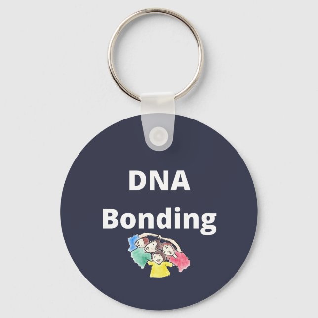 DNA Bonding Aluminium Circle Keychain (Front)