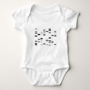 DNA Code Art Black on White Baby Bodysuit