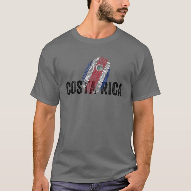 DNA Costa Rica Proud Cool Costa Rica Flag T-Shirt (Front)