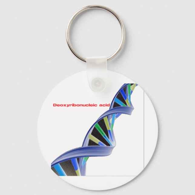 DNA - Deoxyribonucleic acid Key Ring (Front)