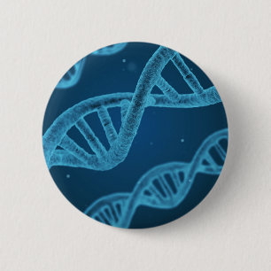 DNA Double Helix 6 Cm Round Badge
