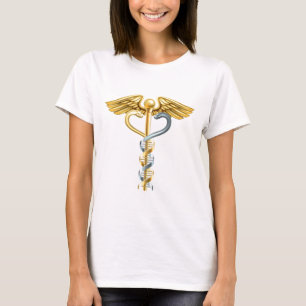 DNA Double Helix Caduceus Concept T-Shirt
