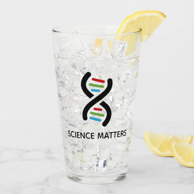DNA Double Helix Design Drinking Glass (Back Ice)