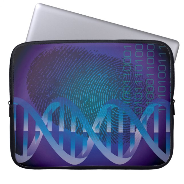 DNA Fingerprint Science Laptop Sleeve (Front)