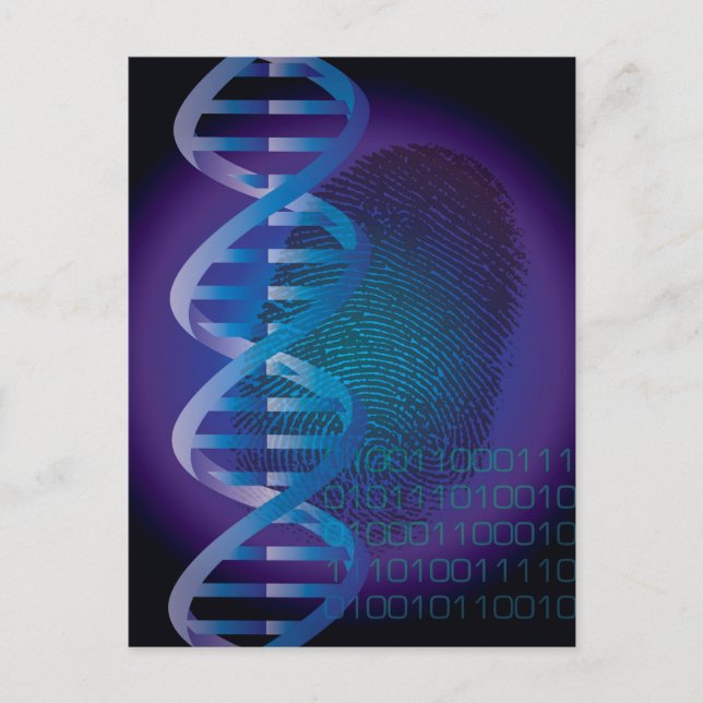 DNA Fingerprint Science Postcard (Front)