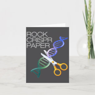 Dna Funny Rock Paper Crispr Genetic Science Race  Card