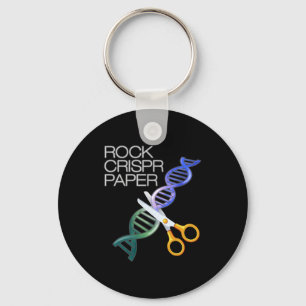 Dna Funny Rock Paper Crispr Genetic Science Race  Key Ring