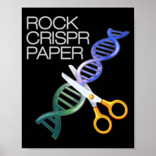 Dna Funny Rock Paper Crispr Genetic Science Race  Poster