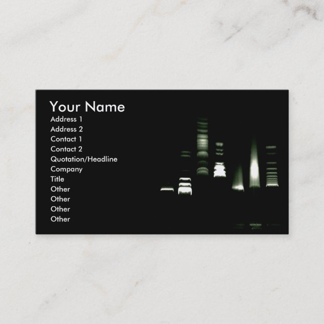 DNA Gel Electrophoresis Business Card (light back) (Front)