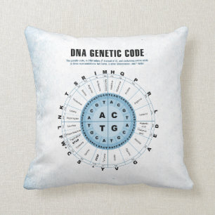 DNA Genetic Code Chart Cushion
