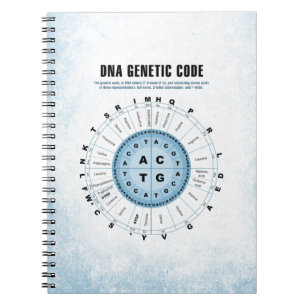 DNA Genetic Code Chart Spiral Notebook