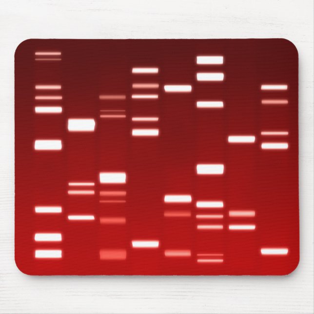 DNA Genetic Code Red Mouse Pad (Front)