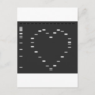 DNA heart on agarose gel Postcard