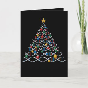 DNA Helix Christmas Tree Biology Science Teacher Card