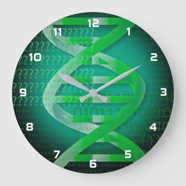 DNA ID Green Medical Science Large Clock (Front)